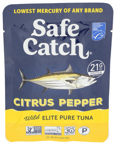 Safecatch Tuna Wild Elite Ctrs Pepr, 2.6 OZ.