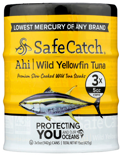 Safecatch Tuna Ahi Wild Yellwfin 3P, 15 OZ