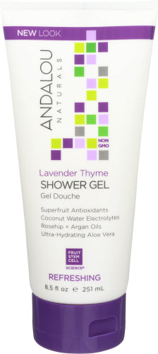 Andalou Naturals
Shower Gel Lavender Thyme, 8.5 OZ.