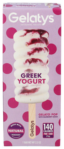 GELATYS GELATO POP GREEK YOGURT - 2.9 OZ