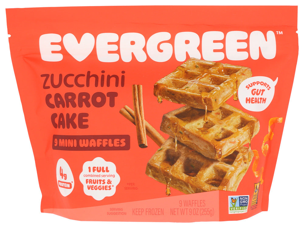 EVERGREEN WAFFLES FRZN ZUCCH CRRT - 9 OZ