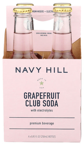 Navy Hill Soda Grapefruit Club 4Pk, 33.8 FO.