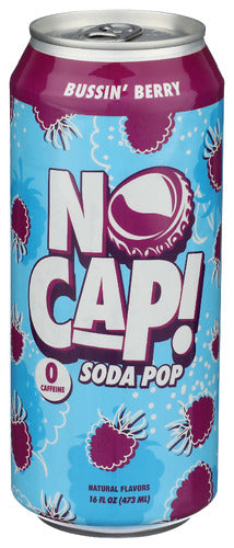 No Cap Soda Pop Soda Pstbtc Bussin Berry, 16 FO