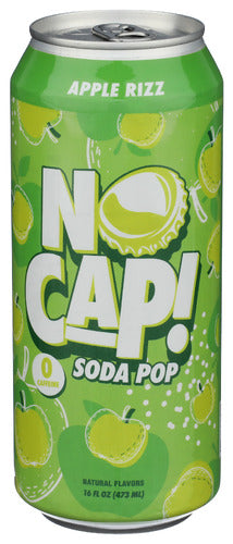 No Cap Soda Pop Soda Pstbtc Apple Rizz, 16 FO.