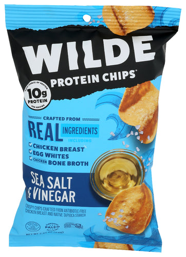 WILDE SNACKS CHIPS PROTEIN SSLT VNGR - 2.25 OZ