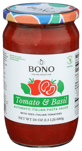BONO SAUCE PASTA TOMATO BASIL - 24 OZ