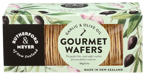 Rutherford & Meyer Wafers Garlic Olive Oil, 2.1 OZ