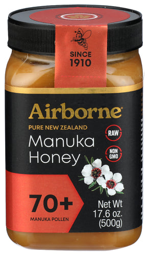 Airborne Honey 
Honey Manuka70 Monoflral, 17.64 OZ.