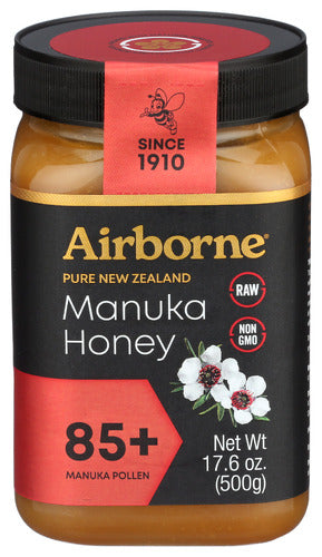Airborne Honey 
Honey Manuka85 Monoflral, 17.64 OZ.