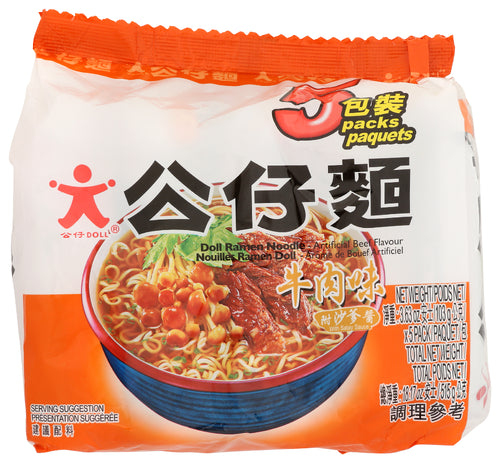 Doll
Ramen Beef Flavor 5Pk, 18.17 OZ.
