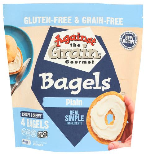 AGAINST THE GRAIN BAGEL PLAIN 4CT - 11.1 OZ