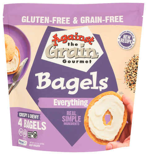 AGAINST THE GRAIN BAGEL EVERYTHING 4CT - 11.1 OZ