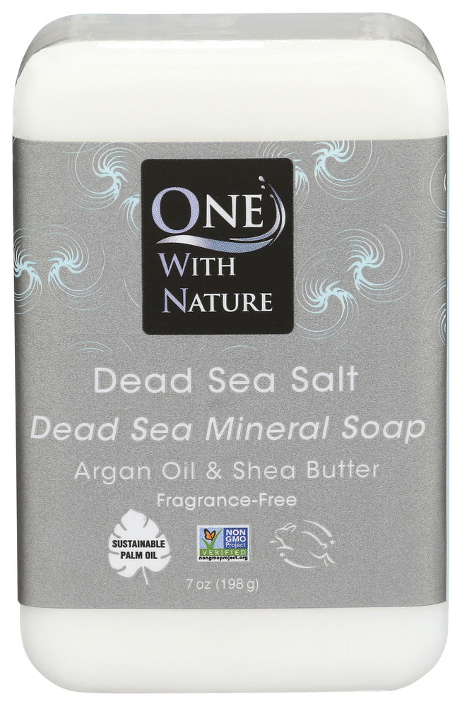One With Nature Soap Bar Dead Sea Salt, 7 OZ.