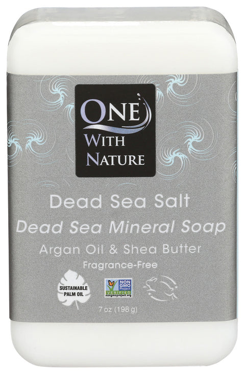 One With Nature Soap Bar Dead Sea Salt, 7 OZ.
