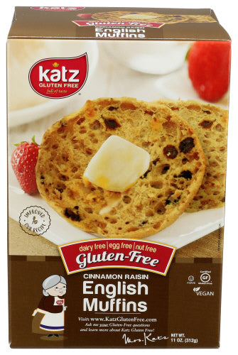 KATZ ENGLISH MUFFINS CINN RAIS - 11 OZ