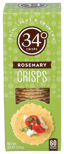 34 Degrees 
Crispbread Rosemary, 4.5 OZ.