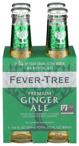 FEVER TREE SODA 4PK GINGER ALE - 27.2 FO