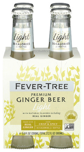 FEVER TREE SODA 4PK GINGER BEER LT - 27.2 FO