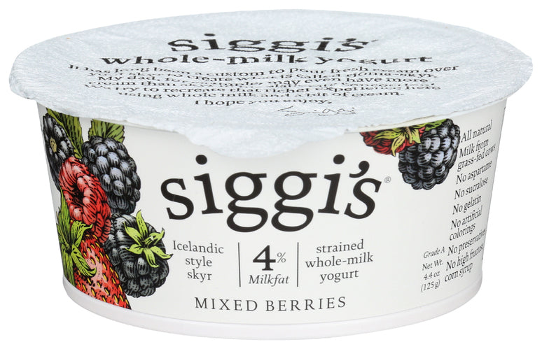 SIGGIS YOGURT 4% MXD BERRIES - 4.4 FO