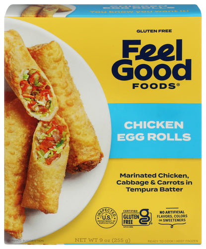 FEEL GOOD FOODS EGG ROLLS CHICKEN - 9 OZ