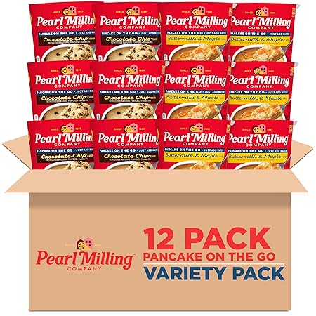 Pearl Milling Company Pancake Cups, 2 Flavor Variety, 2.11 Oz, Pack of 12