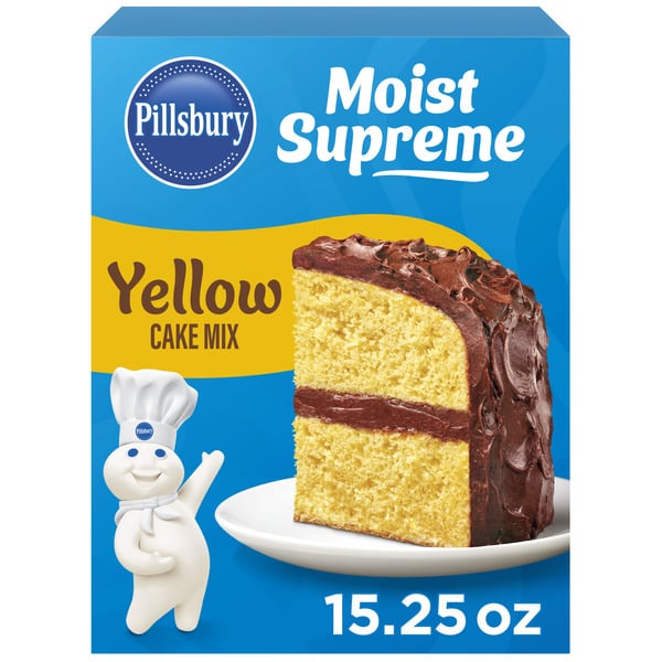 Pillsbury Moist Supreme Yellow Cake Mix, 15.25 oz Box