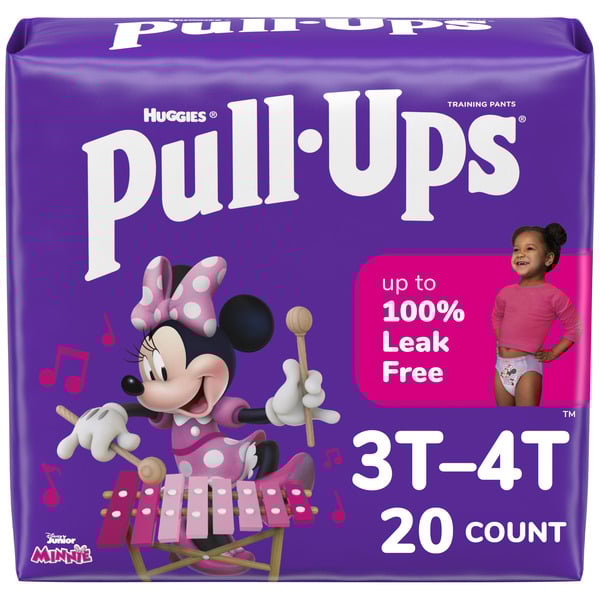 Pull-Ups Girls' Potty Training Pants, 3T-4T (32-40 lbs)
