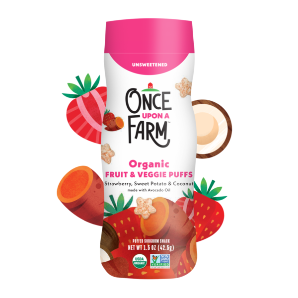 Once Upon a Farm Organic Baby Puffs Strawberry, Sweet Potato & Coconut