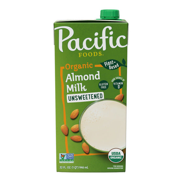 Pacific Foods Foods Organic Unsweetened Almond Original Plant Based Beverage