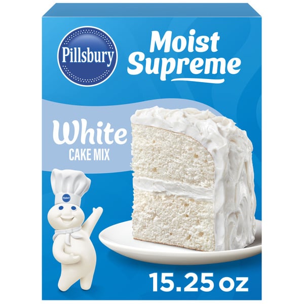 Pillsbury Moist Supreme White Cake Mix, 15.25 oz Box