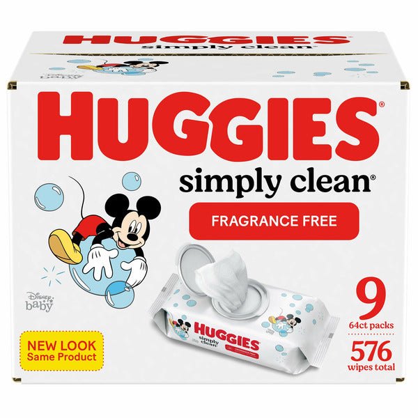 Huggies Simply Clean Unscented Baby Wipes