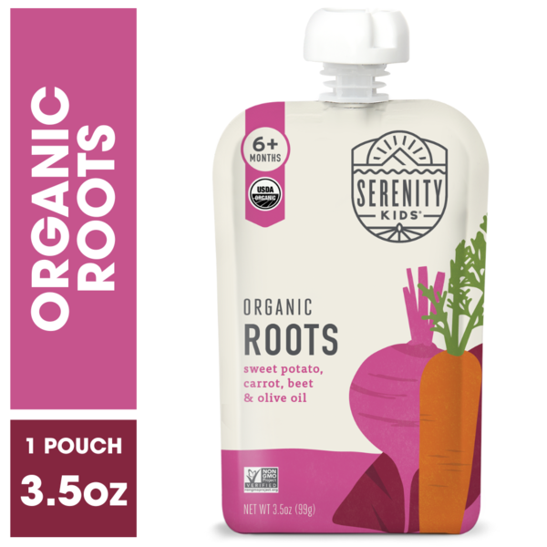 Serenity Kids Organic Roots with Organic Olive Oil Baby Food Pouch