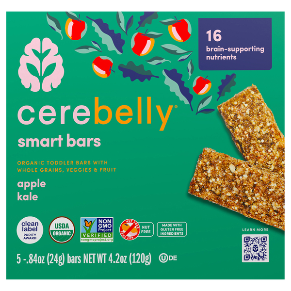 Cerebelly Smart Bars, Apple Kale