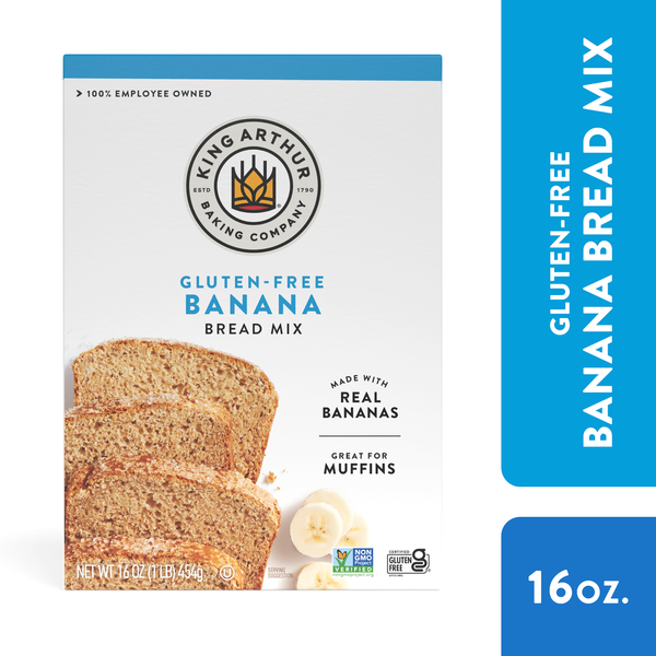 King Arthur Baking Company Banana Bread + Muffin Mix, Certified Gluten-Free, Non-GMO Project, Kosher