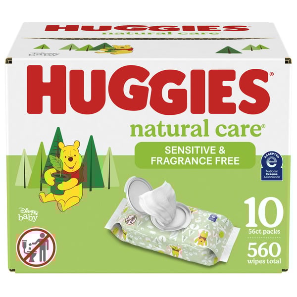 Huggies Natural Care Sensitive Unscented Baby Wipes