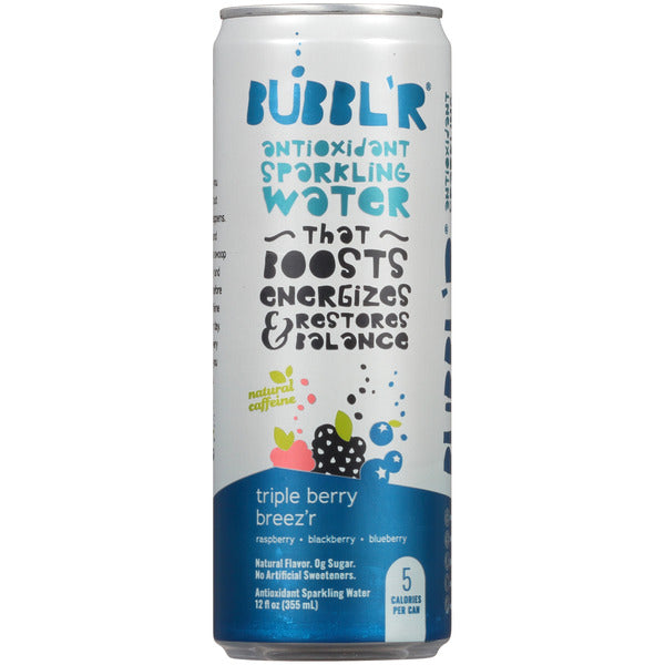 BUBBL’R Antioxidant Sparkling Water, triple berry breez'r