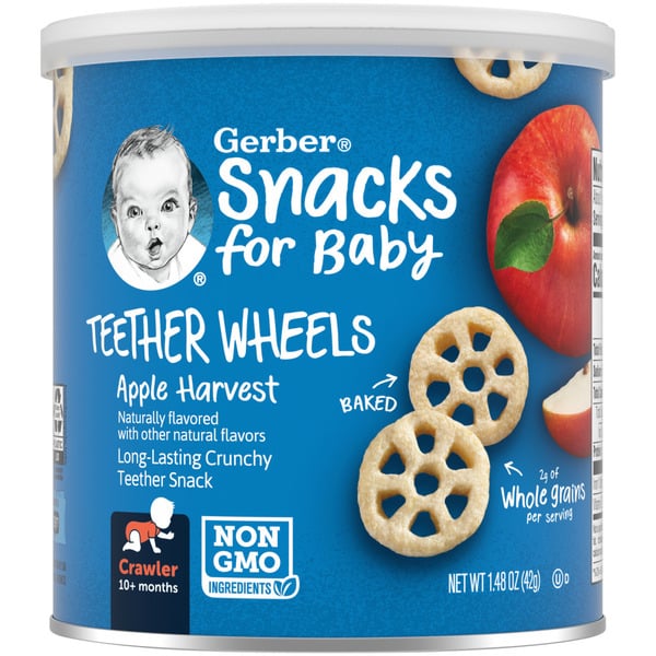 Gerber Teether Wheels Apple Harvest Canister
