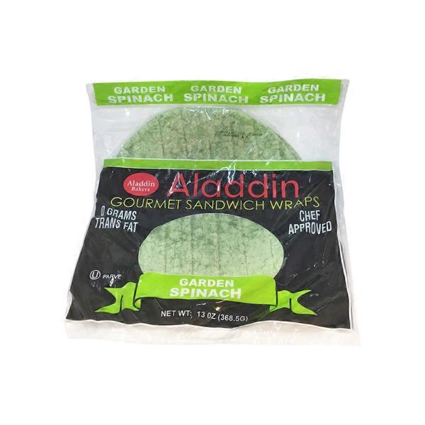 Aladdin Bakers Gourmet Sandwich Wraps, Garden Spinach