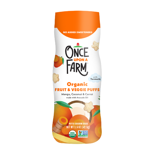 Once Upon a Farm Organic Baby Puffs, Mango, Carrot & Coconut