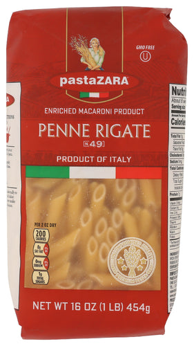PASTA ZARA PASTA PENNE RIGATE - 16 OZ