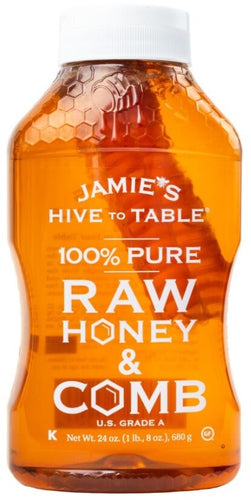 HIVE TO TABLE HONEY FARMS HONEY AND COMB RAW - 24 OZ