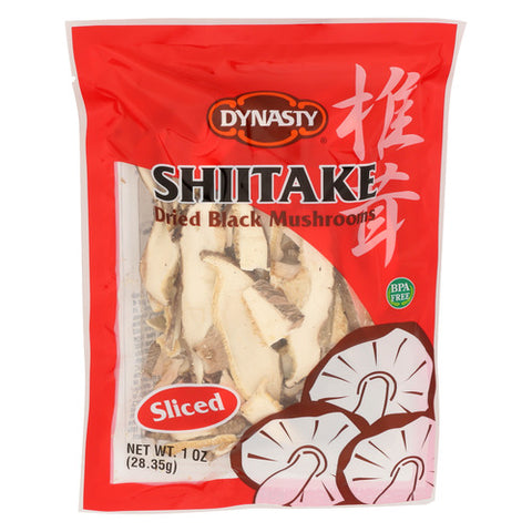 DYNASTY MUSHROOM SHITAKE DRIED BLK SLC - 1 OZ