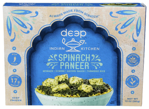 DEEP INDIAN KITCHEN SPINACH PANEER WITH RICE - 9 OZ