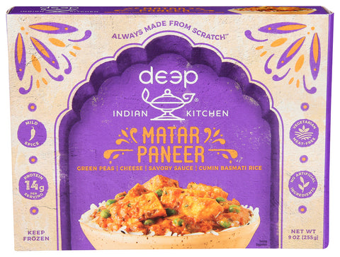 DEEP INDIAN KITCHEN MATAR PANEER WITH RICE - 9 OZ