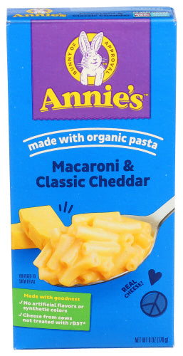 Annies Homegrown 
Mac & Chs Clssc Macaroni, 6 OZ.