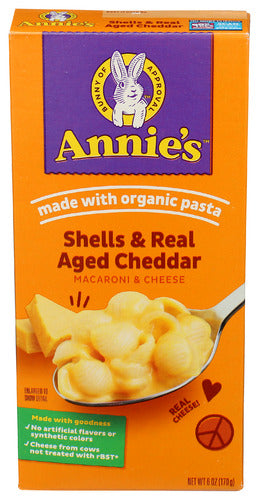Annies Homegrown 
Mac & Chs Shell Wscnsn Chdr, 6 OZ.