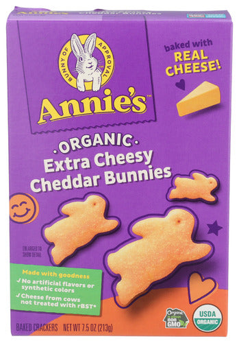 Annies Homegrown 
Cracker Chdr Xchsy, 7.5 OZ.