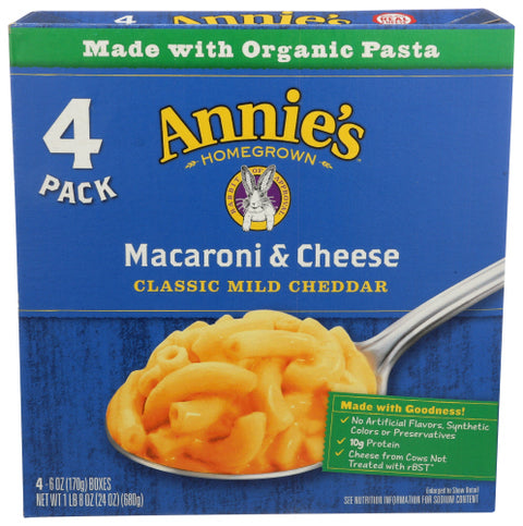 Annies Homegrown 
Mac Cheese Clsc Mld Chdr, 24 OZ.