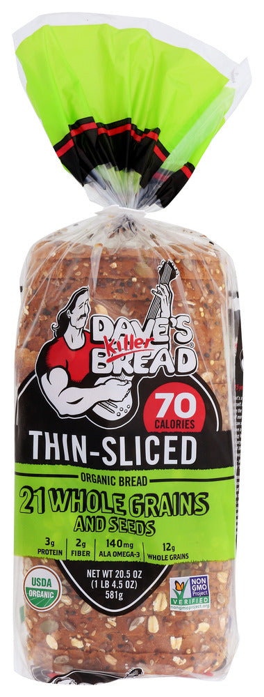 DAVES KILLER BREAD BRED 21 WHOL GRIN TS ORG - 20.5 OZ