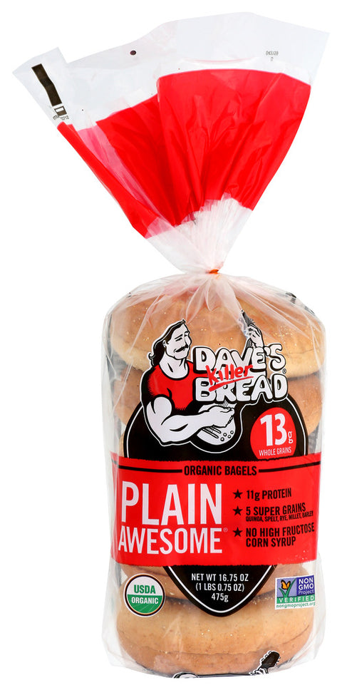 DAVES KILLER BREAD BAGEL PLAIN AWESOME - 16.75 OZ